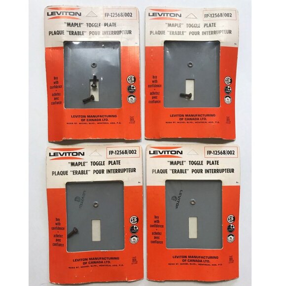 Vintage Faux Wood Light Switch Plate Covers Home Decor Made in Canada - Picture 3 of 3